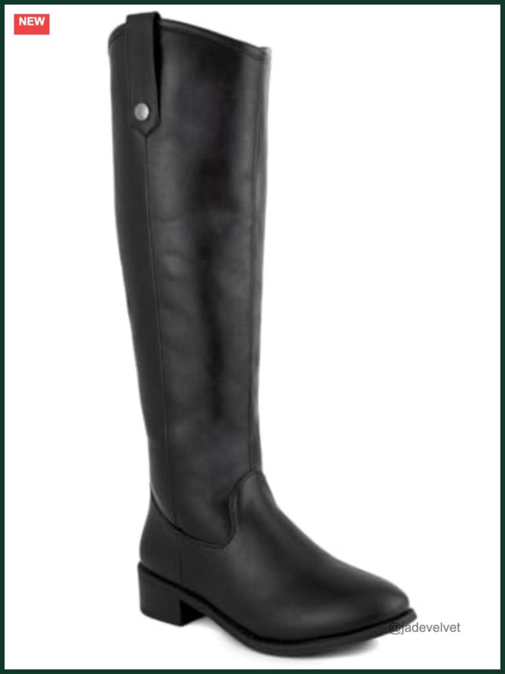 London Fog Irie Knee-High Riding Boot Faux Leather Memory Foam